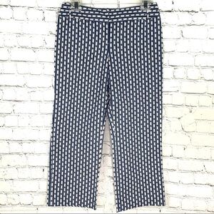 EUC-VINTAGE 90s Ann Taylor Loft, Stretch, Printed, Cropped,Pockets,St Leg Pants